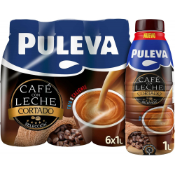 Puleva Café con Leche Cortado 1L (Pack de 6)