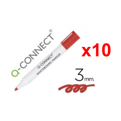 Chollo - Q-Connect Rotuladores pizarra 3.0mm rojo Pack 10 uds | KF26037