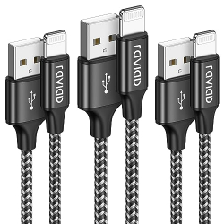Chollo - RAVIAD MFi Cables Lightning (Pack de 3) | RAVD-001-BR-12