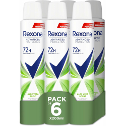Rexona Aloe Vera Scent Desodorante Antitranspirante 200ml (Pack de 6)