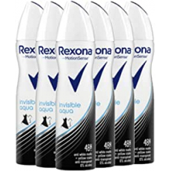 Rexona Invisible Aqua Desodorante spray antitranspirante mujer Pack 6x 150ml