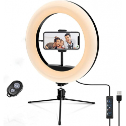 Chollo - Ring Light XVZ Anillo de luz LED 10&period;2" con Tr&iacute;pode &vert; RL&lowbar;1001