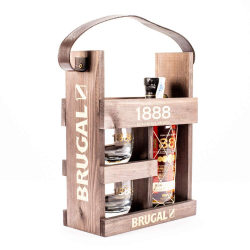 Chollo - Ron Gran Reserva Brugal 1888 Doblemente A&ntilde;ejado &plus; Estuche madera y 2 Vasos