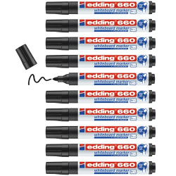 Chollo - edding 660 Whiteboard Marker Negro (Pack de 10)