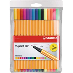 Chollo - Rotulador punta fina Stabilo point 88 Estuche 15 colores &vert; 8815-1