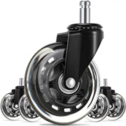 Chollo - Ruedas para sillas de oficina 76mm Vadim Caster Wheels Pack 5x