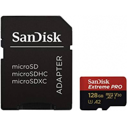 SanDisk Extreme PRO 128GB Tarjeta MicroSDXC con Adaptador