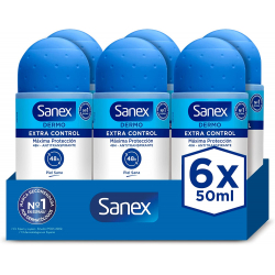 Chollo - Sanex Dermo Extra Control Desodorante Antitranspirante Roll-on 50 ml (Pack de 6)