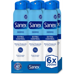 Chollo - Sanex Dermo Extra Control Desodorante Spray 200ml (Pack de 6)