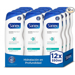 Chollo - Sanex Gel de Ducha Biomeprotect Dermo Aceite 550ml (Pack de 12)