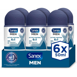 Chollo - Sanex Men Active Control Desodorante Roll-on 50ml (Pack de 6)