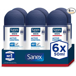 Sanex Men Active Control Desodorante Roll-on 50ml (Pack de 6)