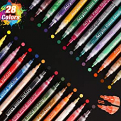Chollo - SAWAKE Pintura Acrílica Rotuladores Permanentes 28 Colores