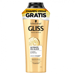 Chollo - Schwarzkopf Gliss champ&uacute; nutritivo Ultimate Oil Elixir reparador de cabello castigado y quebradizo 370 ml &plus; champ&uacute; 250 ml