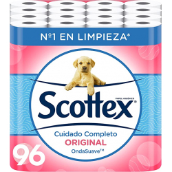 Scottex Original Papel Higiénico 16 rollos (Pack de 6)