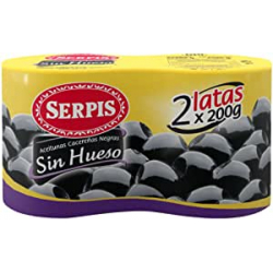 Chollo - Serpis Aceitunas Negras Sin Hueso Pack 2x 200g