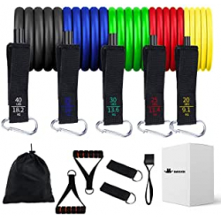 Chollo - Set Fitness 5 Bandas el&aacute;sticas Baisiqi