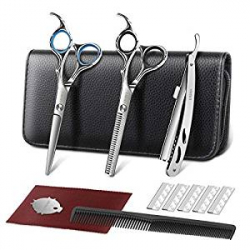 Chollo - Set Peluquer&iacute;a 2 Tijeras &plus; Navaja &plus; Peine