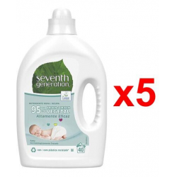 Chollo - Seventh Generation Free & Clear Baby 40 lavados (Pack de 5)