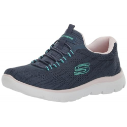 Chollo - Skechers Summits Fun Flare&comma; Zapatos Deportivos Mujer&comma; Navy Mesh&sol;Pink & Turquoise Trim&comma; 38 EU