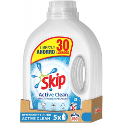 Skip Líquido Active Clean 30 lavados (Pack de 5)