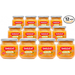Chollo - Smileat Tarrito Ecológico Manzana, Naranja y Zanahoria 130g (Pack de 12)