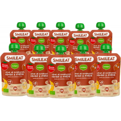 Chollo - Smileat Pouch de Leche de Almendra&comma; Cacao y Fresa 100g &lpar;Pack de 10&rpar;