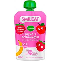Smileat Pouch Ecológico Yogur y Frambuesa 100g