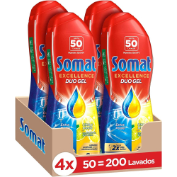 Chollo - Somat Excellence Duo Gel Lima y Limón 50 lavados (Pack de 4)