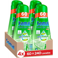 Chollo - Somat Todo en 1 Gel Pro Nature 60 lavados (Pack de 4)