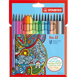 Chollo - STABILO Pen 68 Estuche de 18 rotuladores &vert; 6818-7