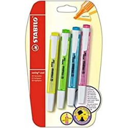 Chollo - STABILO Swing Cool Marcador Fluorescente &lpar;Pack de 4&rpar;