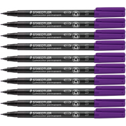 Chollo - STAEDTLER Lumocolor permanent pen 313 S Violeta (Pack de 10)