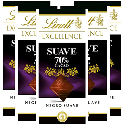 Chollo - Lindt Chocolate Excellence 70% Cacao Suave Tableta 100g (Pack de 5)