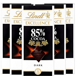 Lindt Excellence 85% Cacao Tableta 100g (Pack de 5)