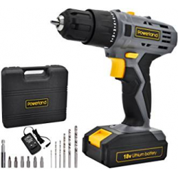 Chollo - Taladro Atornillador  PowerLand 18V con Malet&iacute;n &plus; Brocas y Puntas