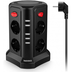 Chollo - Taococo Regleta vertical 8 Enchufes &plus; 5 USB &vert; ES-TRD YU11
