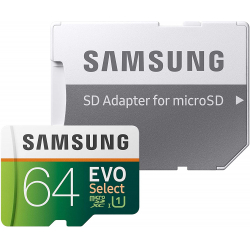 Chollo - Tarjeta microSD 64GB Samsung EVO Select &plus; Adaptador SD - MB-ME64HA&sol;EU