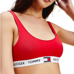 Chollo - Tommy Hilfiger Tommy 85 Logo Underband Stretch Cotton Unpadded Bralette | UW0UW02225XCN