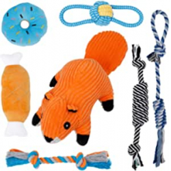 Chollo - Toozey Squirrel Juguetes para Perros 7 piezas