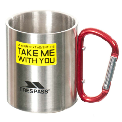 Trespass Bruski Stainless Steel Carabiner Mug | UUACMIJ30002