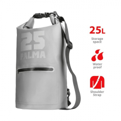 Chollo - Trust bolsa impermeable palma gris mochila flotante 25 litros con correa de hombro y bolsillo
