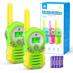 Chollo - Walkie Talkie PMR446 8 Canales Funci&oacute;n VOX Rango de 3KM 10 Tonos de Llamada con LCD Retroiluminada Walky Talky con Pilas&comma; para Actividades Externas&comma; C
