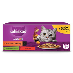 WHISKAS 1+ Tasty Mix Country Collection 85g (Pack de 52)
