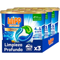 Chollo - WiPP Express Discs Limpieza Profunda Plus 50 cápsulas (Pack de 3)