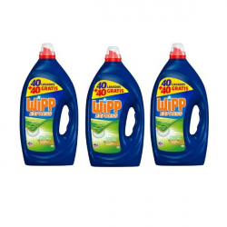 Chollo - Wipp Express Gel Azul Limpieza Profunda detergente ropa líquido 80 lavados Pack 3 Unidades