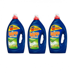 Chollo - Wipp Express Gel Azul Limpieza Profunda detergente ropa l&iacute;quido 80 lavados Pack 3 Unidades
