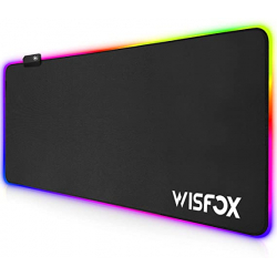 Chollo - WisFox Alfombrilla gaming RGB XXL 80x30cm