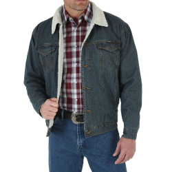 Chollo - Wrangler Rustic Blue Sherpa Lined Jacket &vert; 74256RT