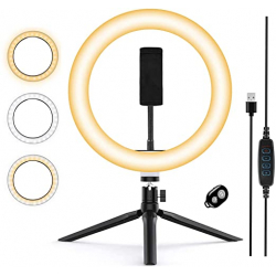 Chollo - Zoeley Anillo de luz 10" con Tr&iacute;pode &vert; ESJ0003-FBA